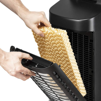 TROTEC Aircooler PAE 22 mobiler Luftkühler, 3-in-1 Luftkühler, Luftbefeuchter und Ventilator, 6 l Tank, 0,9 l/h Verdunstungsleistung, 4 Gebläsestufen, Timer, Nachtmodus