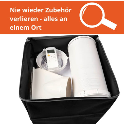 Climia CMK 2600 mobiles Klimagerät mit ökologischem Kühlmittel, 3-in-1 Klimaanlage – Aircondition, Ventilator und Luftentfeuchter (CMK 2600 inkl. Schutzhülle)