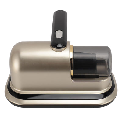 HURRISE Kabelloser Matratzenstaubsauger, Leistungsstarkes Doppelklopfen, Klopfmodus, Reinigungslicht, 2 Gänge, Geräuscharm, für den Heimgebrauch, ABS-Materialien, Champagnergold