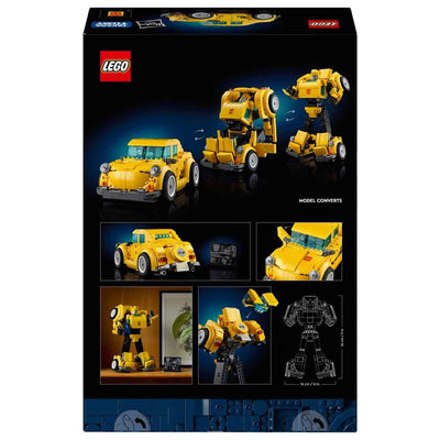 LEGO Icons Transformers Bumblebee, Roboter-Actionfigur für Erwachsene zum Sammeln, Bauset zum Film für Science-Fiction-Fans, lässt Sich in EIN Auto umbauen, Abenteuer-Spielzeug 10338