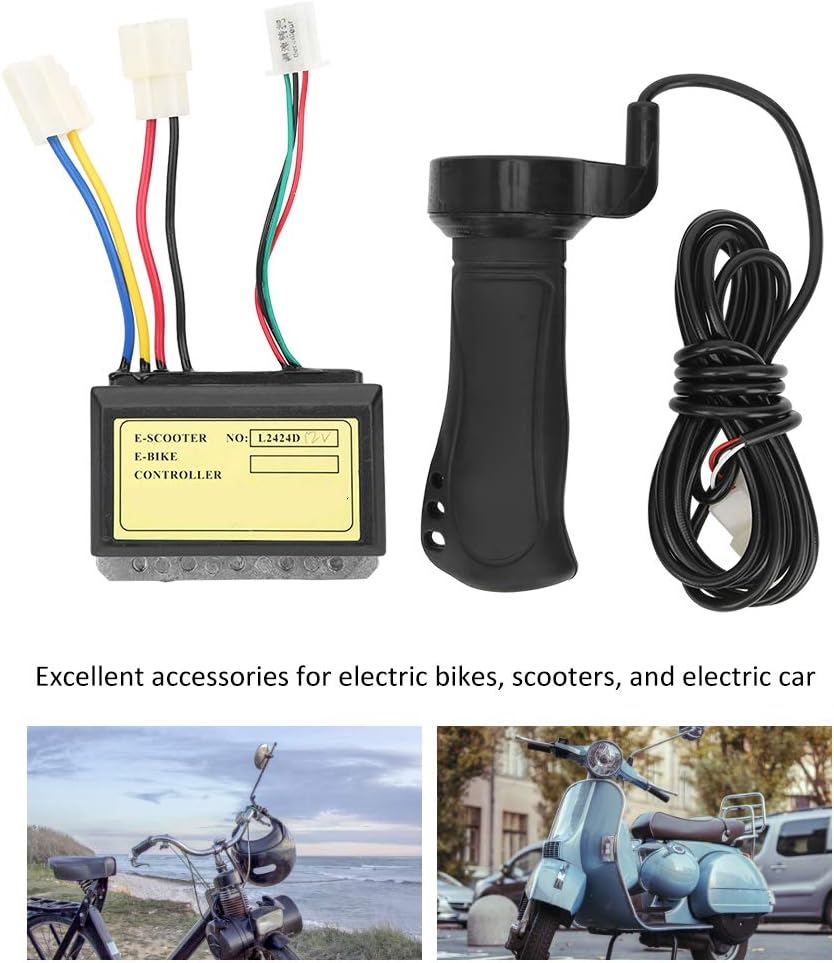 Keenso E-Bike-Controller-Set 12V 250W 3-Draht-Bürsten-Controller Erweiterter Kabel-Handgriff-Set Elektrischer Fahrradlenker