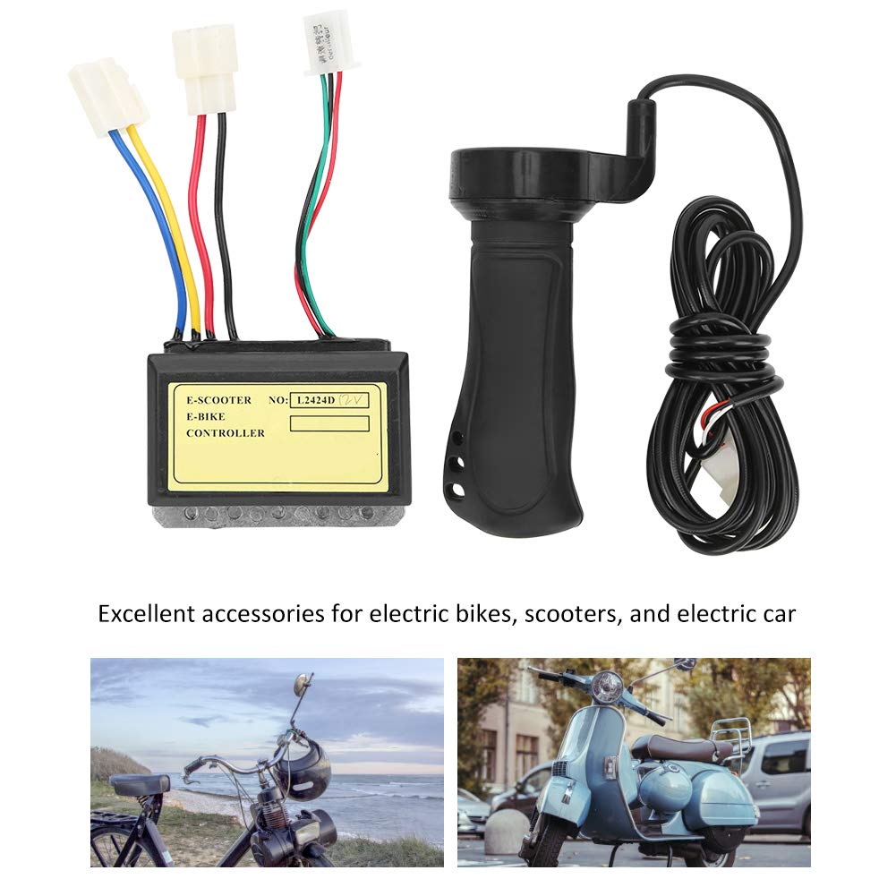 Keenso E-Bike-Controller-Set 12V 250W 3-Draht-Bürsten-Controller Erweiterter Kabel-Handgriff-Set Elektrischer Fahrradlenker
