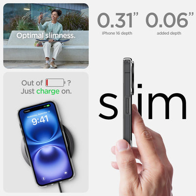 Spigen Liquid Crystal Hülle Kompatibel mit iPhone 16 -Crystal Clear