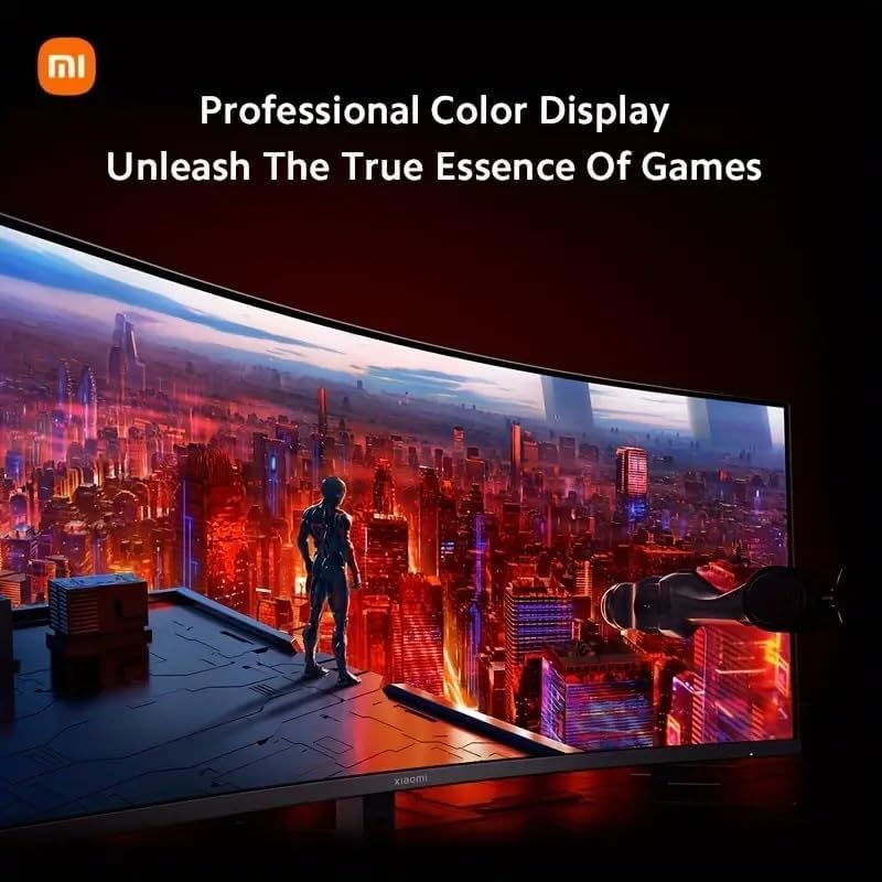 Xiaomi G34WQi Ultrawide Gaming Monitor 34 Zoll - WQHD, 180Hz, 1ms, HDR 10, 100% sRGB, 4000:1 Kontrast, 350nits, FreeSync, RGB Ambient Light, Low Blue Light, Randlos, Schwarz