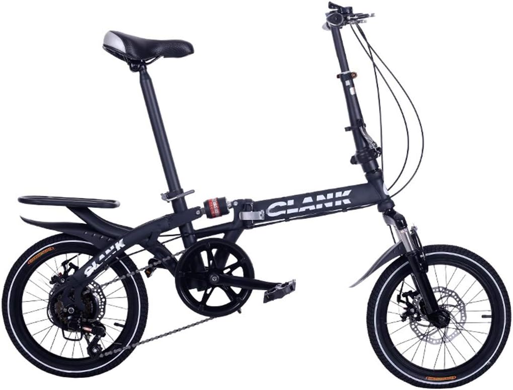 16-Zoll 6 Gang Klappräder, Travel Faltrad, Camping Klapprad mit Tragegriff, Faltfahrrad für Herren und Damen,Doppelscheibenbremse