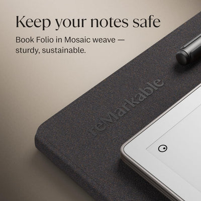 reMarkable Papier Pro Bundle – Folio Case aus Mosaic Weave | 11,8 Zoll Farbdisplay und Leselicht | mit reMarkable Paper Pro Tablet, Marker