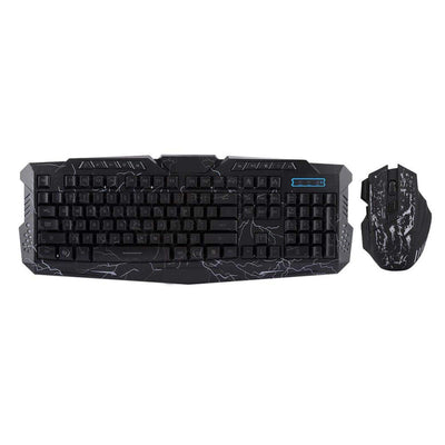 Tastatur-Maus-Set, USB Ergonomische dreifarbige Hintergrundbeleuchtung 104 Tasten Game Wired Keypad, für Computer Laptop Desktop, für Home Office