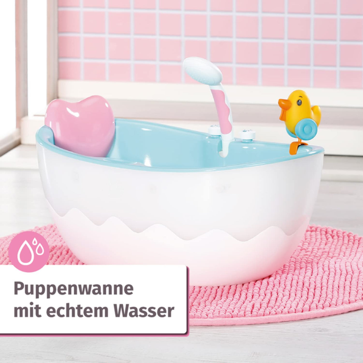 BABY born Badewanne für Puppen mit Farbwechsel, Dusch-und Soundfunktion, funktioniert auch mit echtem Wasser, 832691, Zapf Creation, ['Multi-colored']