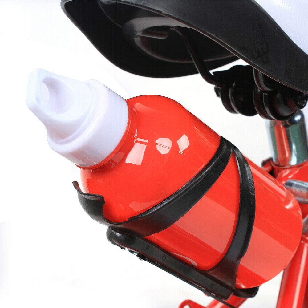 KinHall 12 Zoll Kinderfahrrad mit Hilfsrad, Anfängerfahrrad, Kinderrad für Stoßdämpfer-Fahrräder, geeignet Kinder Jungen und Mädchen, Verstellbarer Sitz (Rot)