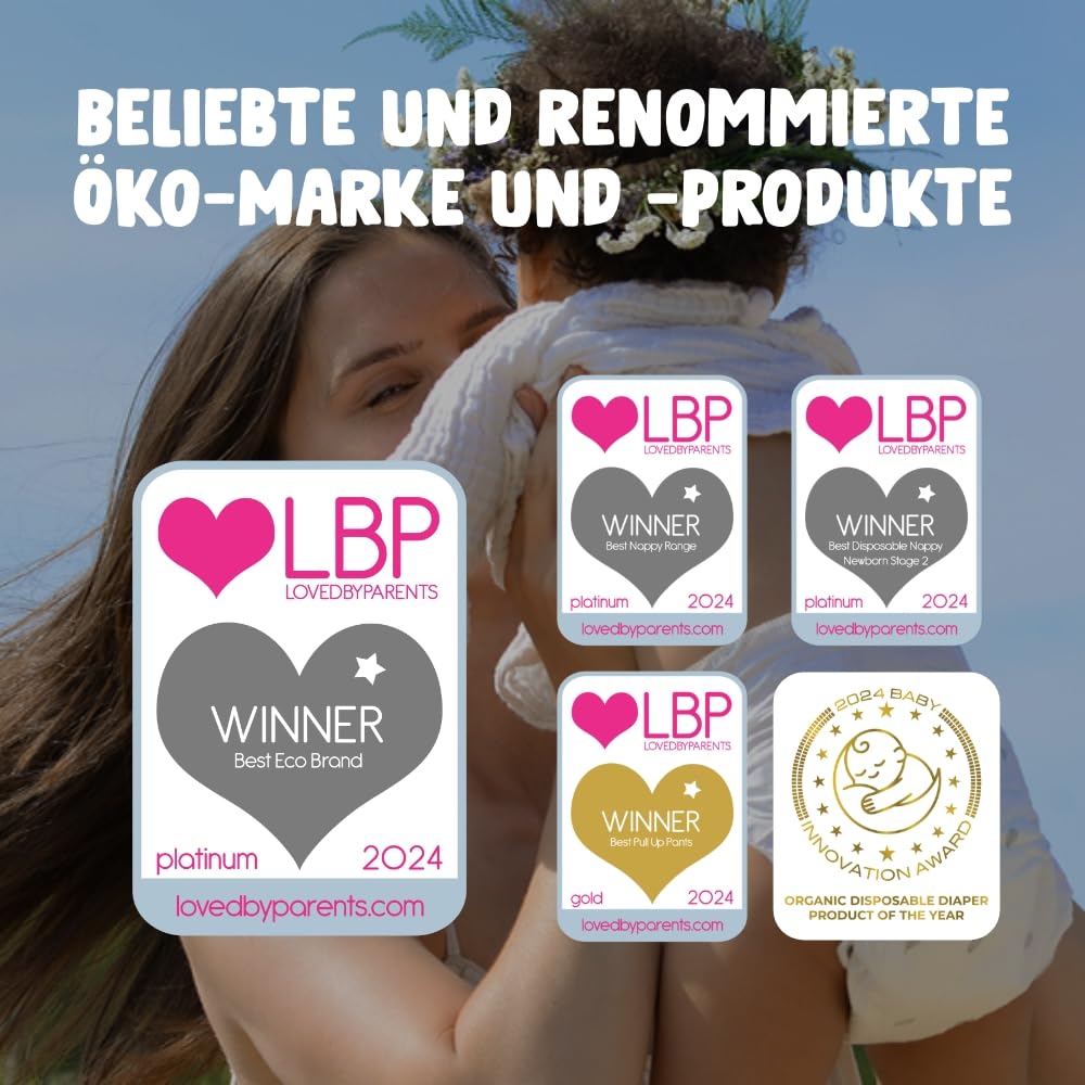 Eco by Naty Baby Öko Windeln - umweltfreundliche Premium-Bio Windeln aus pflanzenbasierten Materialien, ideal für empfindliche Babyhaut (Größe 5 - 80 Stück)