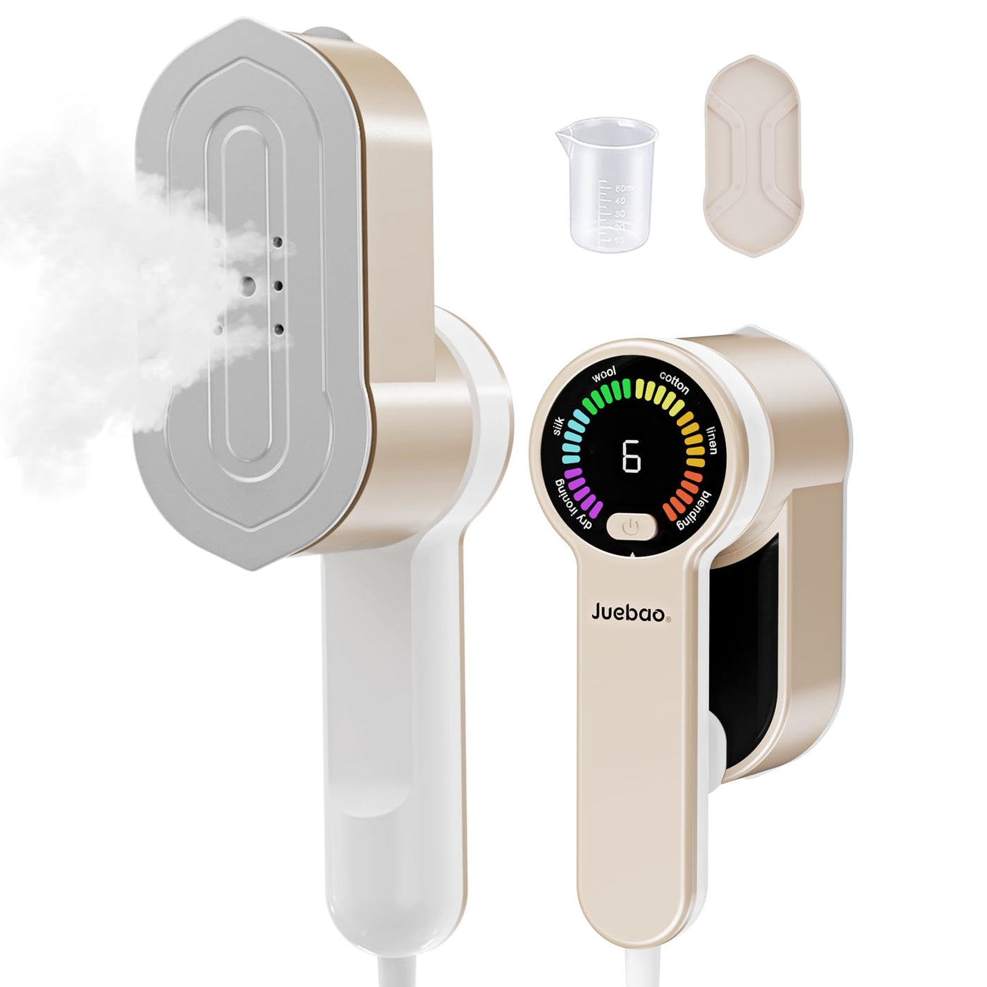 Mini Reise Dampfglätter Reisebügeleisen für Kleidung: 2-in-1 Steamer Dampfglätter - 1200W Tragbarer Reise Bügeln mit 120 ml Wassertank - Handheld Dampfbügeleisen mit 5 Dampfstufen für Zuhause Reisen