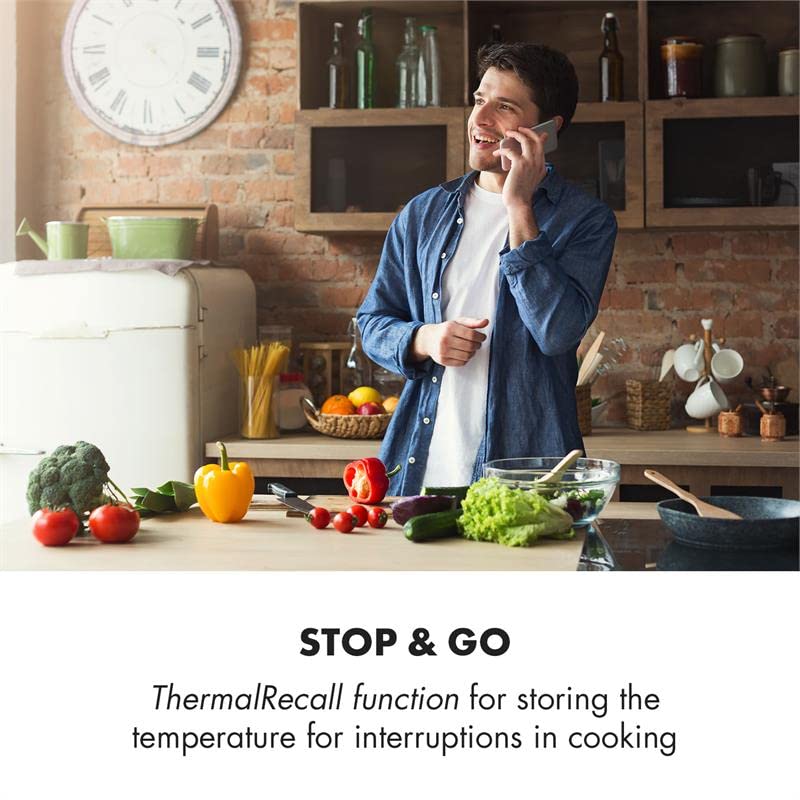 Klarstein Induktionskochfeld, Glaskeramik Kochfeld, mit 4 Platten, Einbau- mit Touch-Display, Digitalanzeige und Timer-Funktion, Schnelles Aufheizen, 7000 Watt