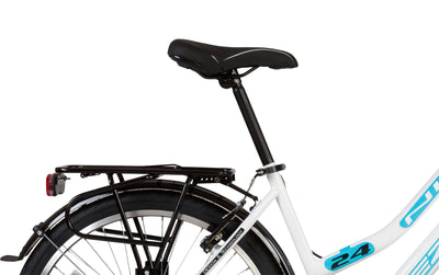 Rezzak 24 Zoll Fahrrad Mädchenfahrrad Damenfahrrad Kinderfahrrad 21 Gang RH ca 42cm Weiss Türkis Neu-051