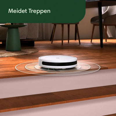 iRobot Roomba Combo Essential Saug- und Wischroboter (Y0112), leistungsstarkes Saugen und Wischen, 4-Stufen-Reinigungssystem, 3 Saugstufen, Spot-Cleaning, steuerbar über App, Tasten oder Sprache, Weiß
