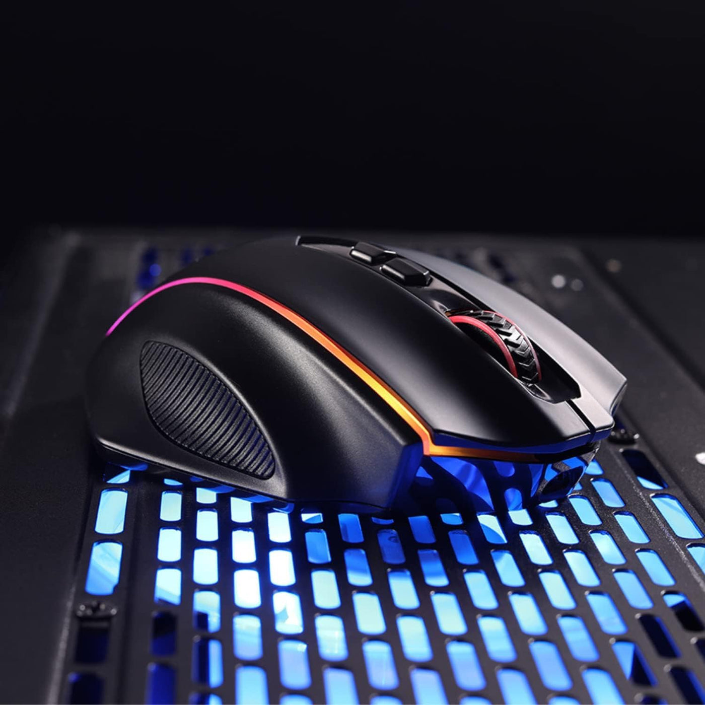 Redragon M686 Vampire Elite Kabellose Gaming Maus, 16000 DPI Kabelgebunde/Kabellose Maus mit Professionellem Sensor, 45-Stunden-Dauerleistung, Anpassbarem Makro und RGB-Hintergrundbeleuchtung