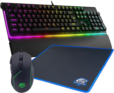 ONE GAMING Advanced Bundle| Gaming Maus | mechanische Gaming Tastatur | Mauspad