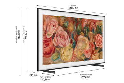 Samsung QLED 4K Fernseher The Frame 55 Zoll, Samsung TV mit mattem Display und austauschbarem Rahmen, Art Mode, Smart TV, GQ55LS03DAUXZG, Deutsches Modell [2024]