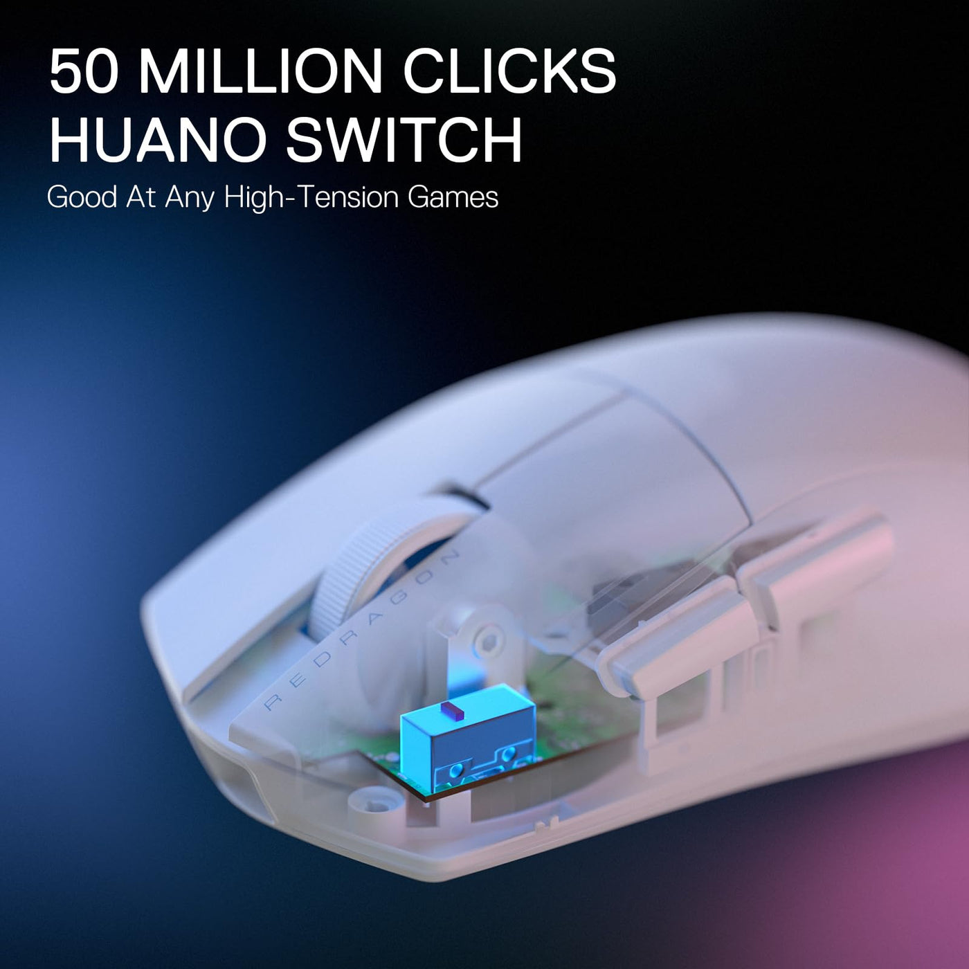 Redragon M916 PRO 3-Modus Wireless Gaming Maus, 49G Ultra-Leicht 26K DPI Maus mit Ergonomischem Natürlichem Griff, Voll Programmierbare Tasten, Software Unterstützt DIY Tastenbelegungen & DPI