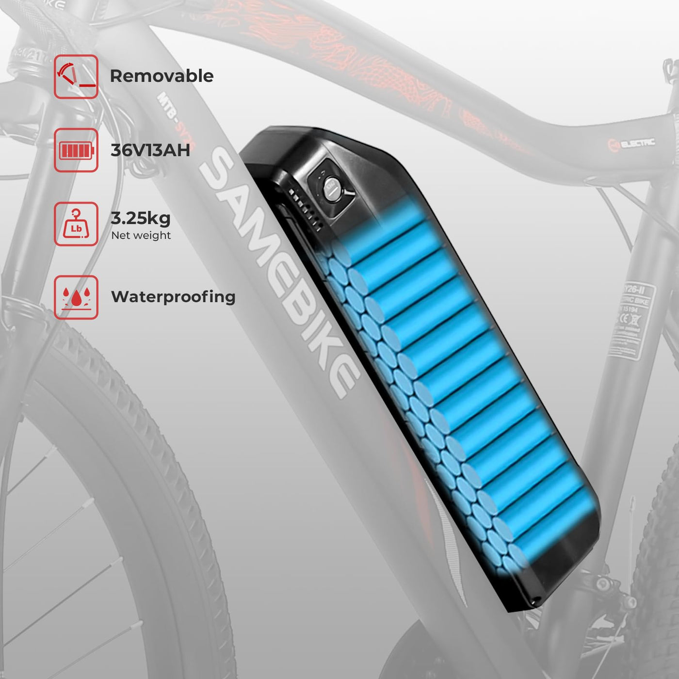 SAMEBIKE SY26 26-Zoll-Mountainbike (Blau)