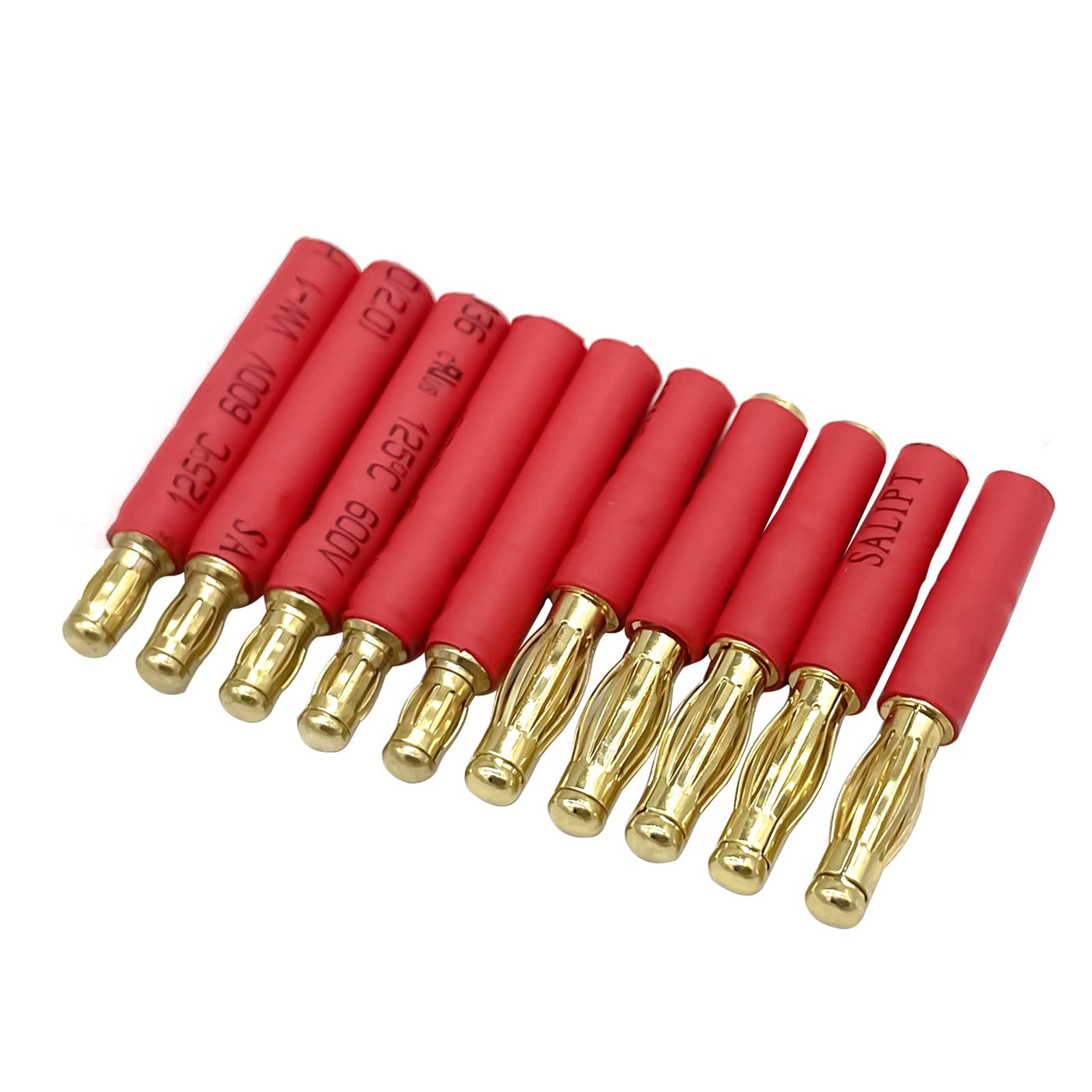 5 Paar 3,5 mm Rundstecker auf 4 mm Rundsteckverbinder, Bananen-Goldstecker, kein Draht, Adapter für RC Auto, Boot, FPV ESC Motor