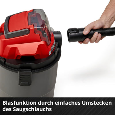 Einhell Akku-Nass-Trockensauger TC-VC 18/15 Li-Solo Power X-Change (Lithium-Ionen, Kunststoffbehälter 15 l, 4 Rollen, inkl. Saugschlauch, div. Filter, ohne Akku u. Ladegerät)