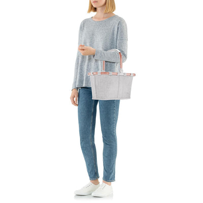 reisenthel carrybag XS twist sky rose – Stabiler Einkaufskorb mit praktischer Innentasche – Elegantes und wasserabweisendes Design
