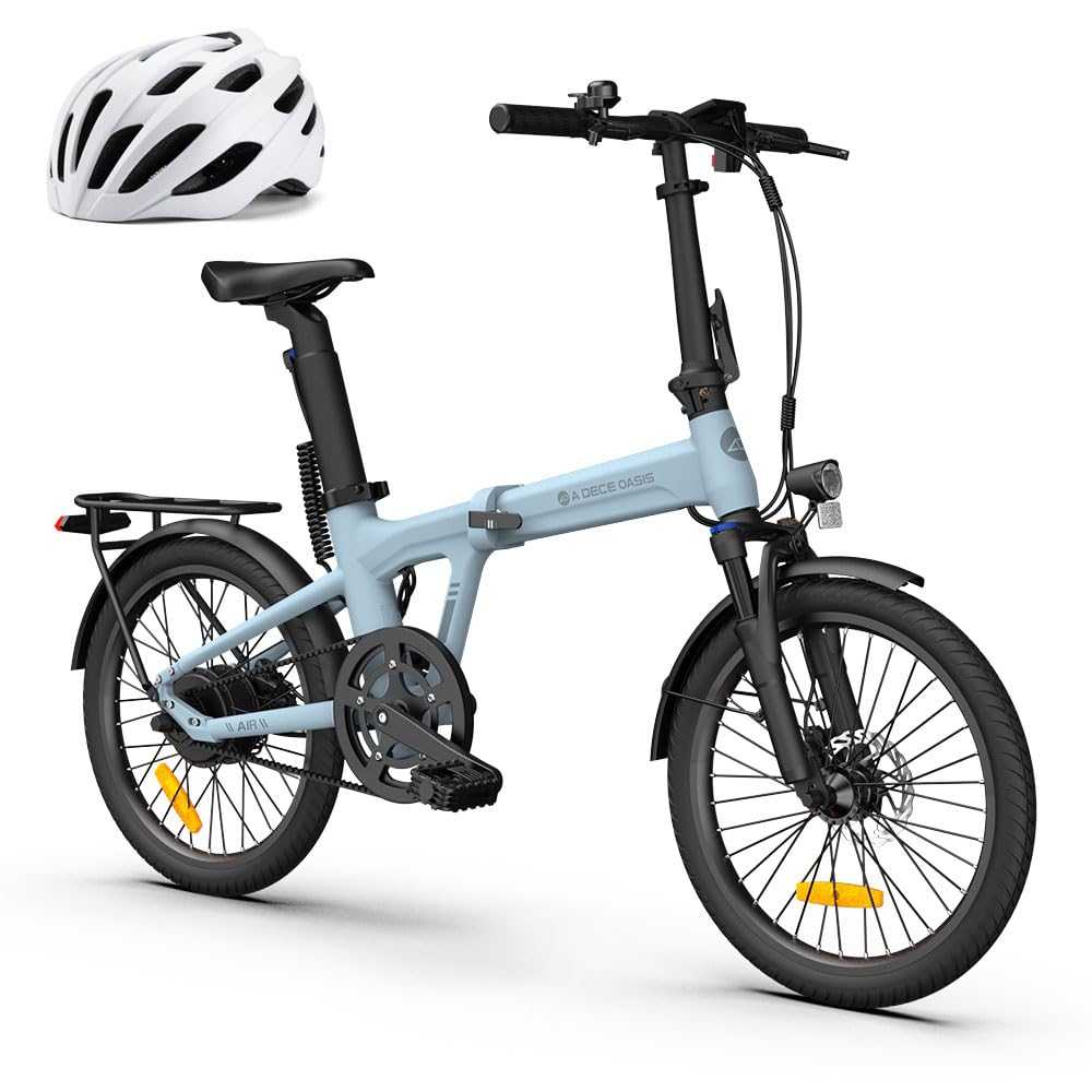 ADO E-Bike Air20Pro, Electric Bikes,klapprad e-Bike,Riemenantrieb,e Bike 20 Zoll, 2 Gang, ADO Smart APP,BAFANG Bürstenloser Motor,3,5-Zoll-IPS-Display,ebike Damen/Herren (Blue)