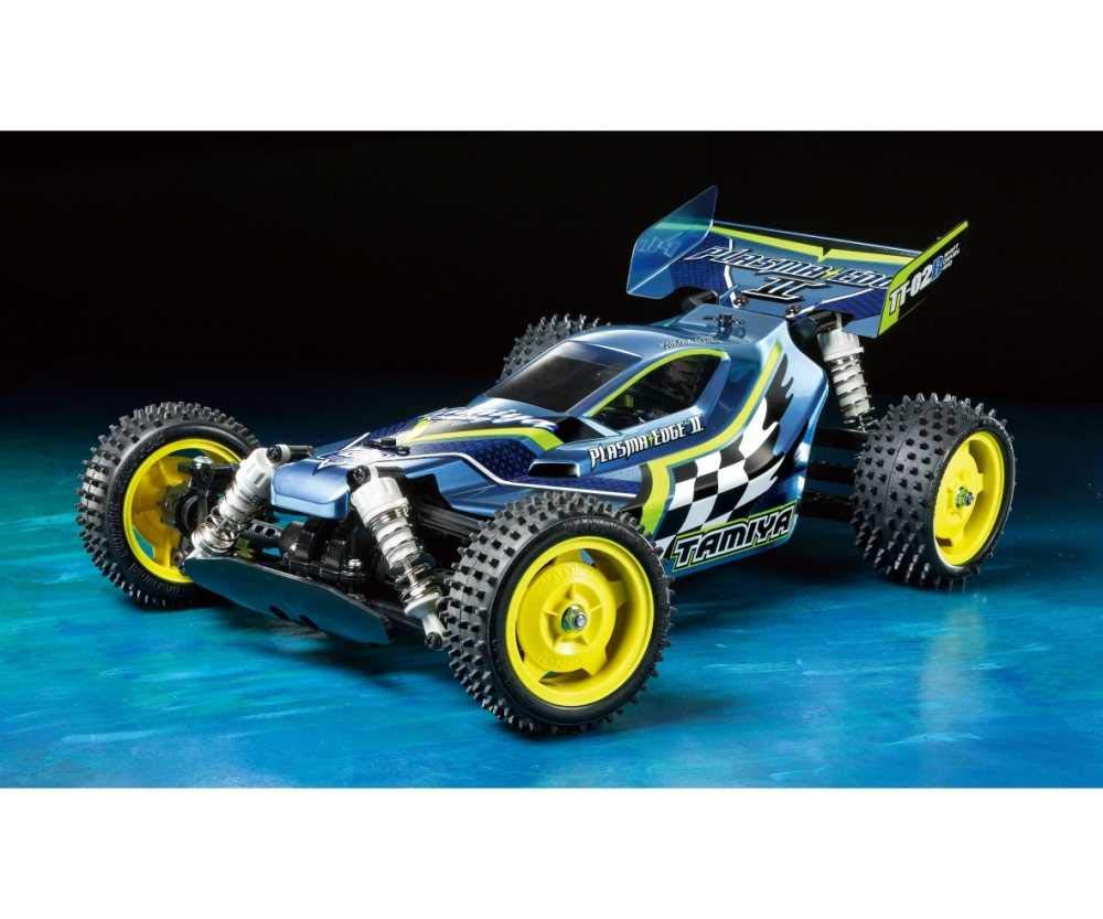 TAMIYA TAM58630 1:10 RC Plasma Edge II (TT-02B) - ferngesteuertes Auto/Fahrzeug - Off Road Race Buggy - RC Bausatz - Elektromotor - unlackiert - 58630