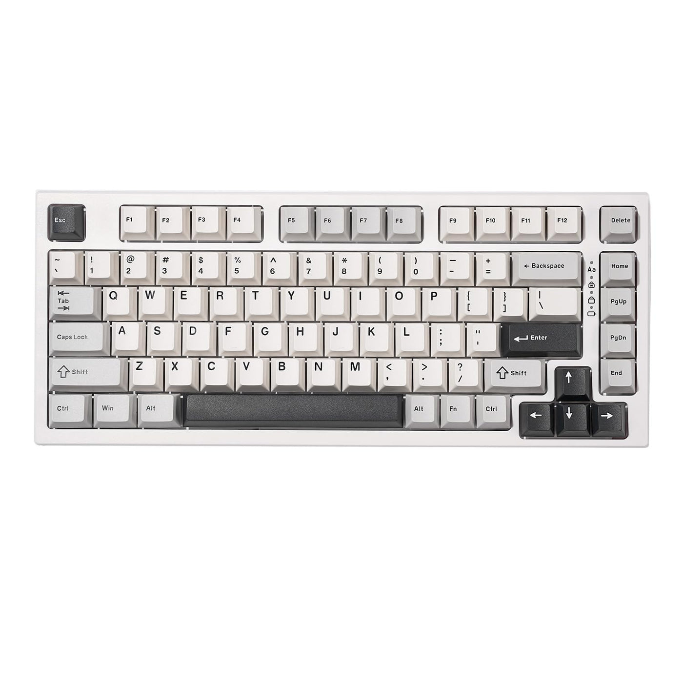 YUNZII YZ75 75% Hot Swappable Wireless Gaming Mechanische Tastatur, RGB-Hintergrundbeleuchtung, BT5.0/2.4G/USB-C, Double Shot PBT Tastenkappen für Linux/Win/Mac (Gateron G Pro Brown, weiß)