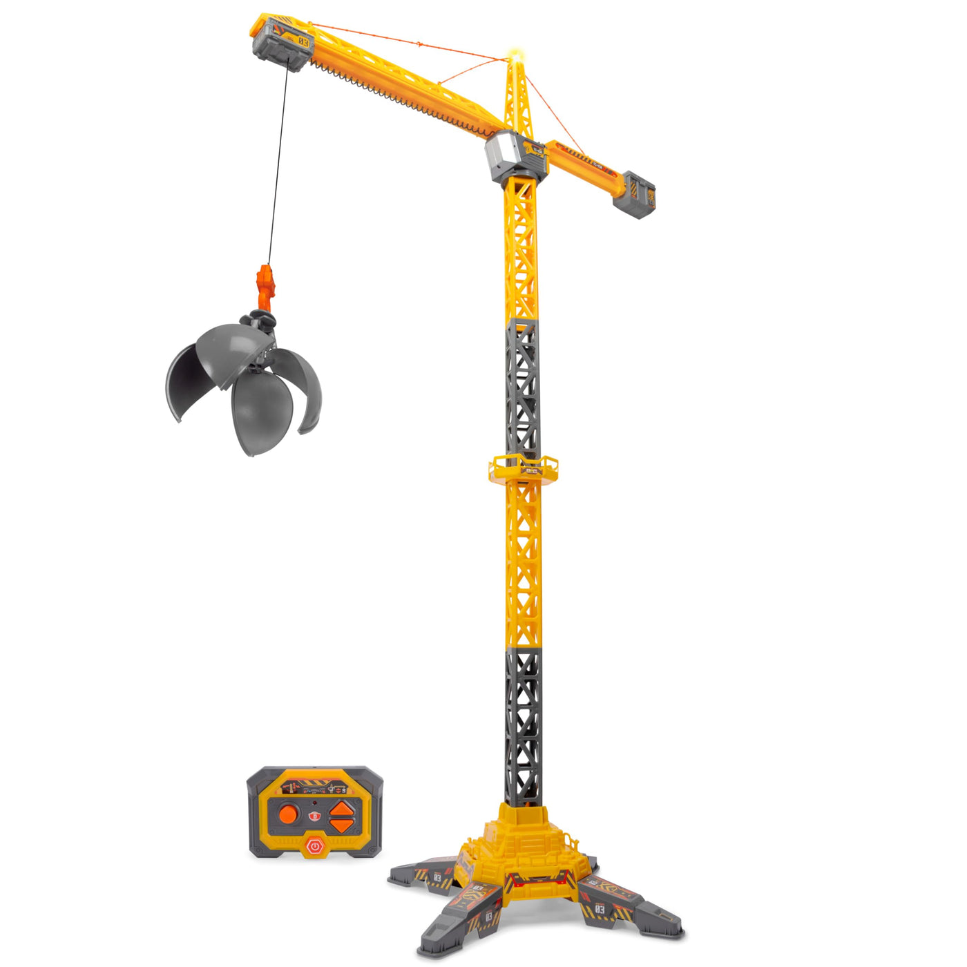 Dickie Toys - RC Titan Crane (150 cm) - Ferngesteuerter Spielzeug-Kran mit 360°-Drehung und interaktivem Zubehör, Spielkran mit Fernbedienung und Licht für Kinder ab 3 Jahre, inkl. Batterien