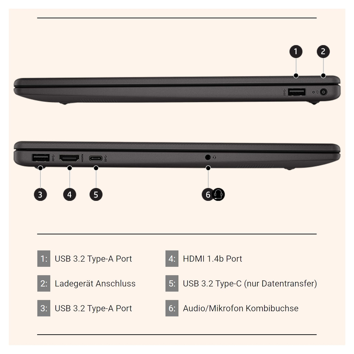 HP 250 G10 Business Laptop, Intel Core i5-1335U, 16 GB DDR4 RAM, 512 GB PCIe SSD, 15.6" IPS FHD Display, Intel Iris Xe Graphics, QWERTZ Tastatur, Windows 11 Pro, Grau