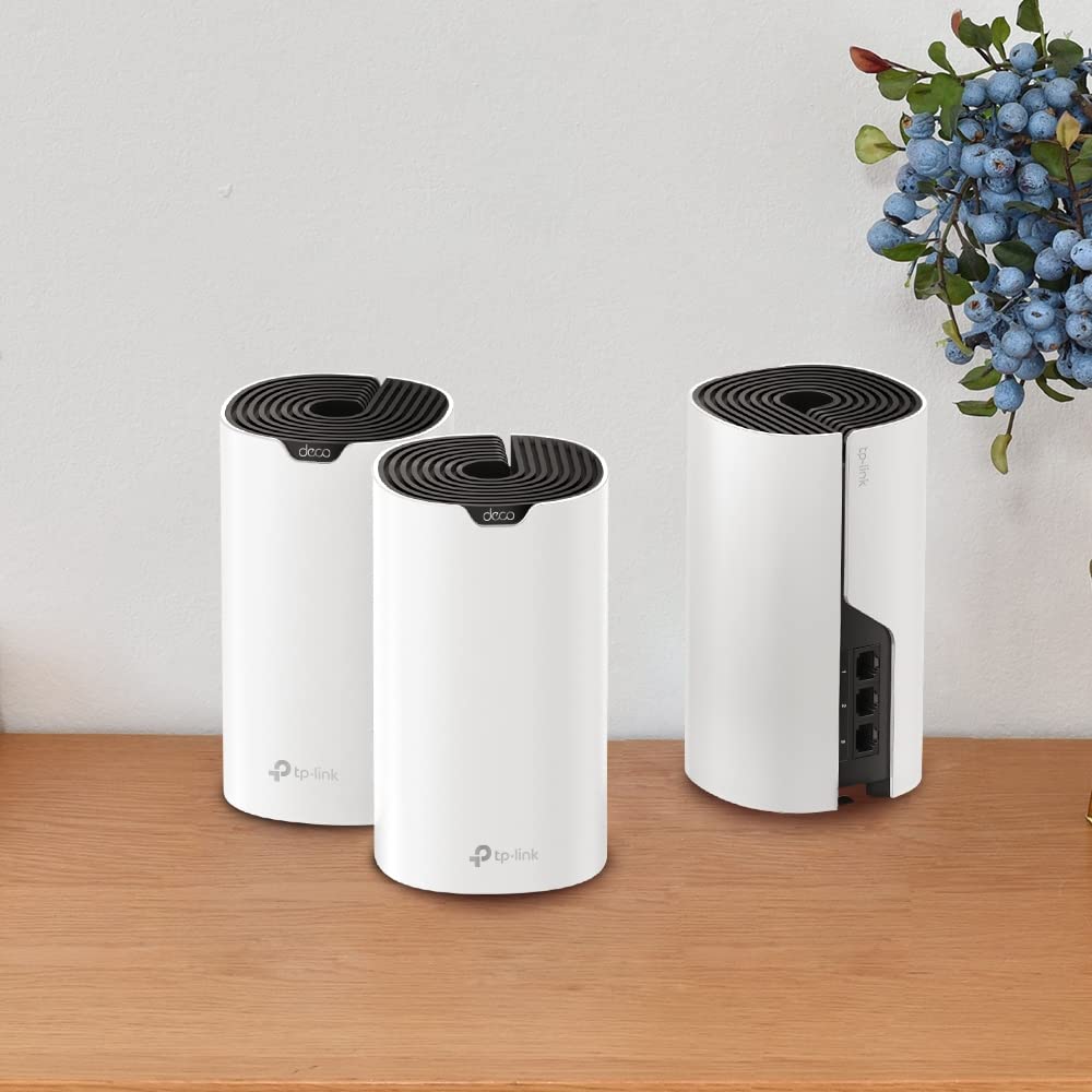 TP-Link Deco S1900 Mesh WLAN Set (3er Pack), AC1900 Dual Band Router & Repeater, 3X Gigabit Ports für Jede Einheit, empfohlen für Häuser mit 3-5 Schlafzimmern, Umfassender Jugendschutz
