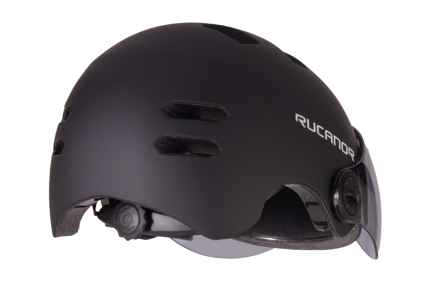 Rucanor Sprint Fahrradhelm (EN 1078 + NTA 8776) - Verstellbar mit Skala - Leichtgewicht - Größe L 58-61 cm - Schwarz - Fahrradhelm - Speed Pedelec - Scooter