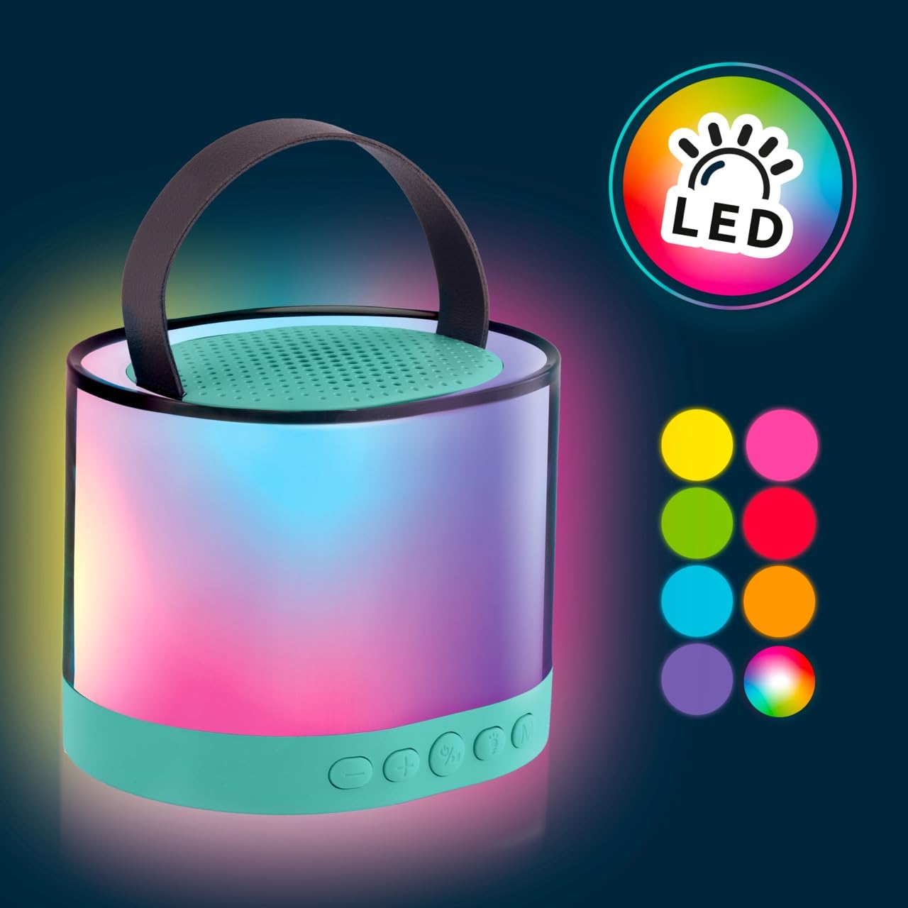 Canal Toys - Creator Mini Karaoke Station mit Bluetooth Lautsprecher INF 044– 2 Mikrofone kabellos & Stimmverzerrer – Partybox mit LED-Licht – Perfekt für Kinder & Erwachsene