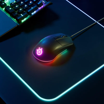 SteelSeries Rival 3 Gaming-Maus - optischer TrueMove Core-Sensor mit 8500 CPI - 6 programmierbare Tasten - USB - geteilte Triggertasten - Schwarz