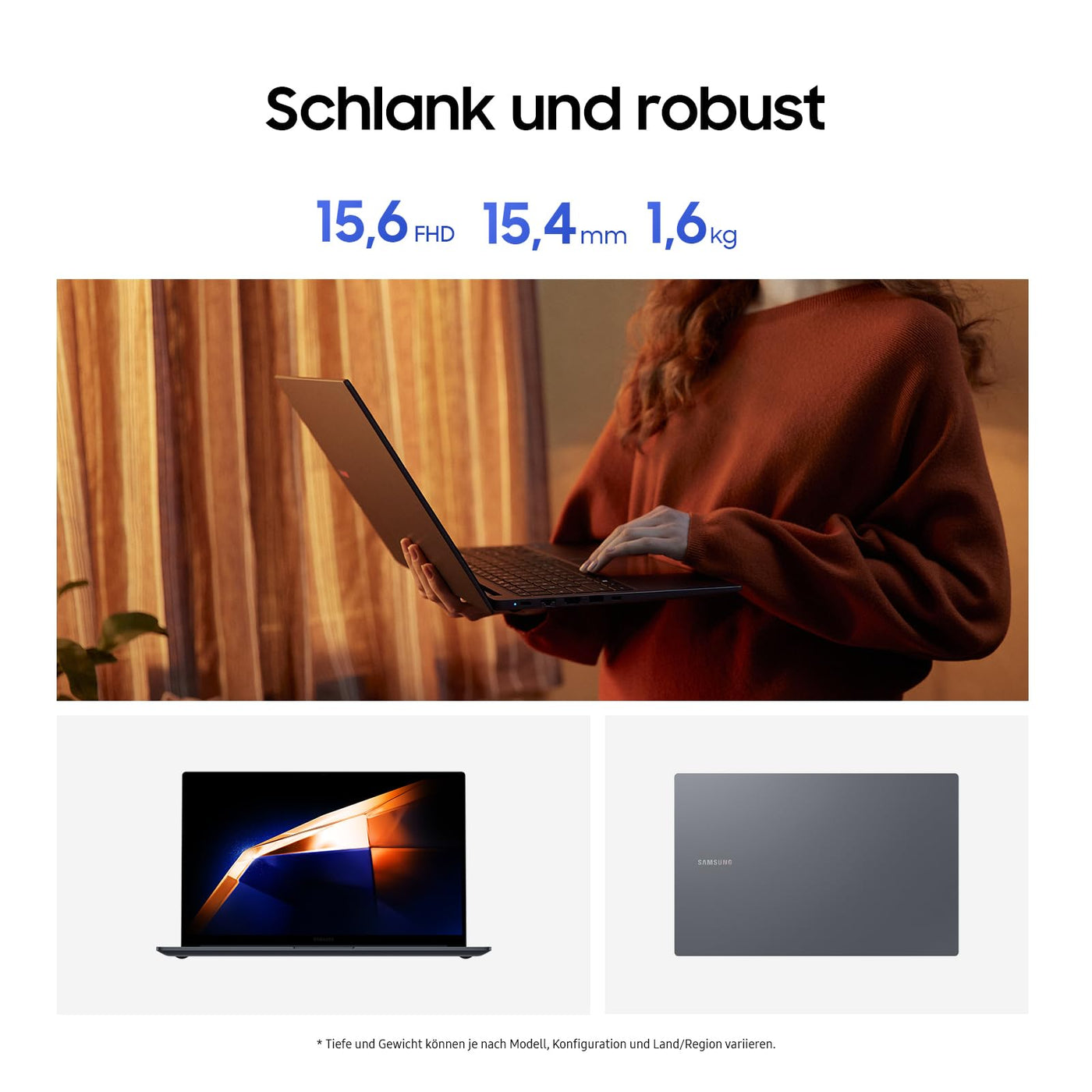 Samsung Galaxy Book4 Notebook, 15,6-Zoll-Display, Intel Core 3-Prozessor, 8 GB RAM, Laptop mit 256 GB Speicher, Gray, 3 Jahre Herstellergarantie [Exklusiv auf Amazon]