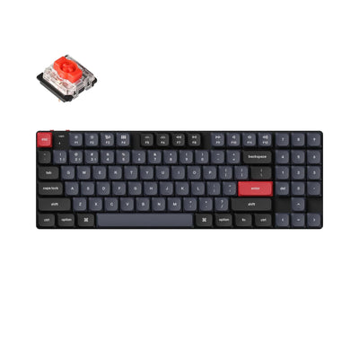Keychron K13 Pro QMK/VIA Ultradünne benutzerdefinierte kabellose mechanische Tastatur Hot-Swap-RGB-Hintergrundbeleuchtung Roter Schalter Gateron