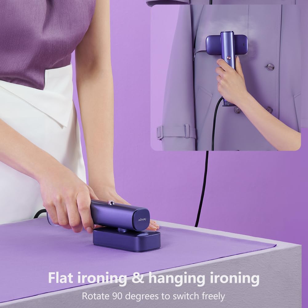 nesmar G5 Dampfglätter, Steamer 2-in-1 Handdampfer für Kleidung und Bügeleisen für Kleidung,1200W 10 Minuten Dauerdampf,0,8 kg leicht, Reise-Dampfbügelstationenfür unterwegs und zu Hause