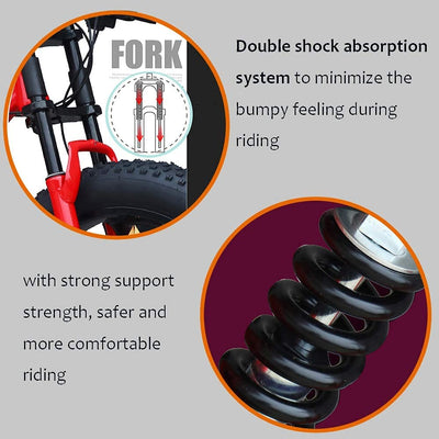 Wind Greeting 26 Zoll Mountainbike,21 Gang-Schaltung Erwachsene Fette Reifen Fahrrad,Rahmen aus Kohlenstoffstahl,Vollfederung Scheibenbremsen Hardtail Bike (Rot)