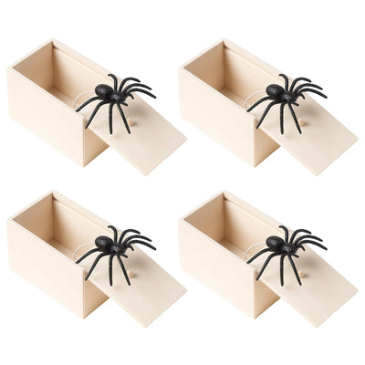 4 Stück Spider Prank Box, Spiderbox Prank, Box Mit Spinne Prank Witz, Halloween-Partys, Witze Und Lustige Überraschungen Für Familienversammlungen,Geeignet Für Gruppenveranstaltungen Und Partys