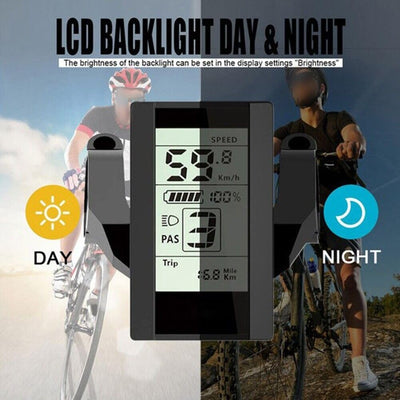 BAFANG Display Elektrofahrrad LCD C965 Geschwindigkeitsmesser Ebike-Zubehör 24V 36V 48V 52V 5Pin Kompatibel BBS01B BBS02B BBSHD1000W Mittelmotor Elektrofahrrad-Umrüstsatz