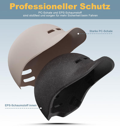 Shinmax Fahrradhelm Herren Damen Erwachsene Cityhelm Urban Radhelm mit Visier Stylischer Fahrradhelm für Frauen Pendeln City Roller Leichtgewicht Einstellbare Rennrad Helm 57-62 cm