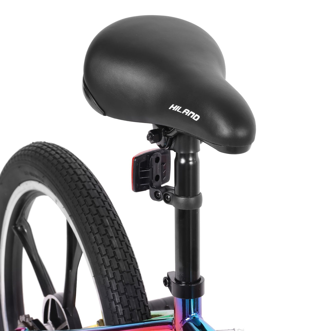 Hiland 20 Zoll 5 Speichen Kinder BMX Fahrrad für Jungen Mädchen ab 7 8 9 10 Jahre alt, 360 Grad Rotor Freestyle, 4 Pegs Single Speed Kinder BMX Fahrrad Regenbogen