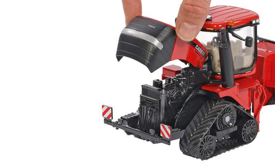 siku 3275, Case IH Quadtrac 600 Raupenschlepper Traktor, 1:32, Metall/Kunststoff, Rot, Funktionales Knickgelenk und siku-Heck-Kupplung
