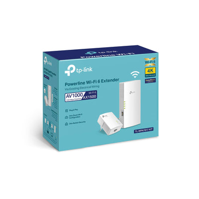 TP-Link TL-WPA7817 KIT Powerline Adapter WLAN, AV1000, WiFi 6 AX1500 Dualband, Gigabit Ethernet, Plug & Play, Kompatibel mit Allen HomePlug AV/AV2 Powerline Adaptern