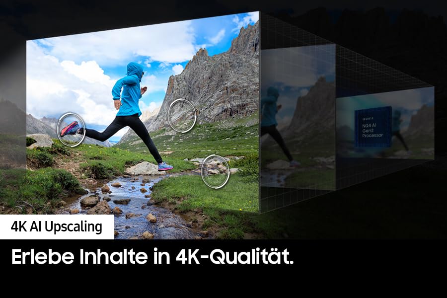 Samsung Neo QLED 4K QN85D Fernseher 55 Zoll, Samsung TV mit Neural Quantum 4K AI Gen2 Prozessor, Quantum-Matrix-Technologie, AI 4K Upscaling, Smart TV, KI TV, GQ55QN85DBTXZG, Deutsches Modell [2024]
