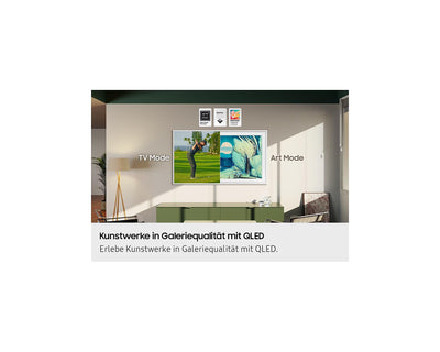Samsung The Frame LS03F 4K QLED 55 Zoll (138 cm) UHD Fernseher, Modern Frame Design, NQ4 AI Gen2 Prozessor, Art Mode, Artful Picture Quality, One Connect Kabel, Samsung Vision AI Smart TV