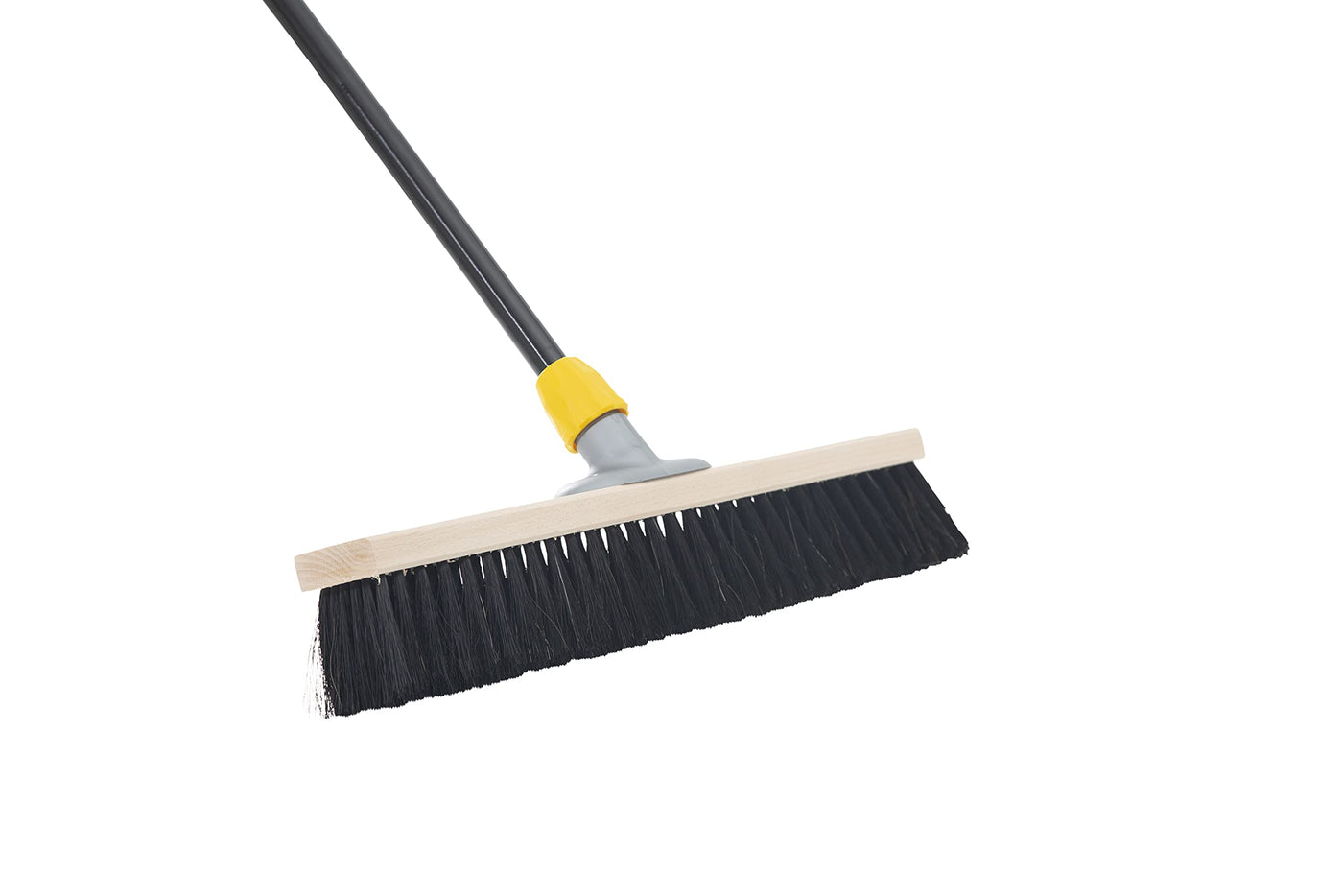 Novaliv Saalbesen mit Rosshaarmischung I 60cm mit Teleskopstiel I weiche Borsten Kehrbesen Hofbesen Feinstaubbesen