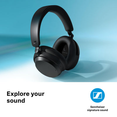 Sennheiser ACCENTUM kabelloser Bluetooth-Kopfhörer – 50 Stunden Akkulaufzeit, hochwertige Klangqualität, hybride ANC-Technologie ganzen Tag, Schwarz