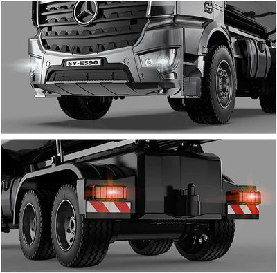 s-idee® E590-003 Mercedes Arocs Rc Dump Truck Metall Kipper 1:20 LKW 10 Kanal Kipplader Double E CADA E-590